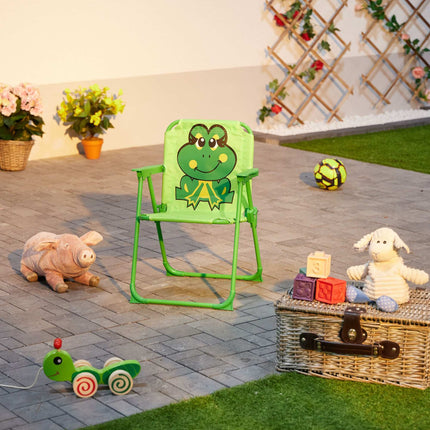 Children's Folding Camping Chair with Animal Motif