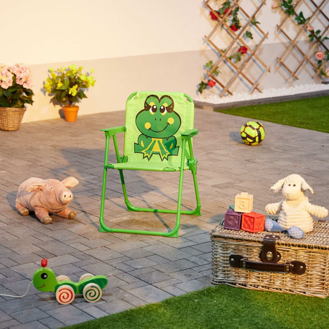 Children's Folding Camping Chair with Animal Motif