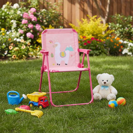 Children's Folding Camping Chair with Animal Motif
