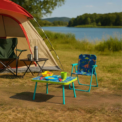 Children's Folding Camping Chair with Animal Motif