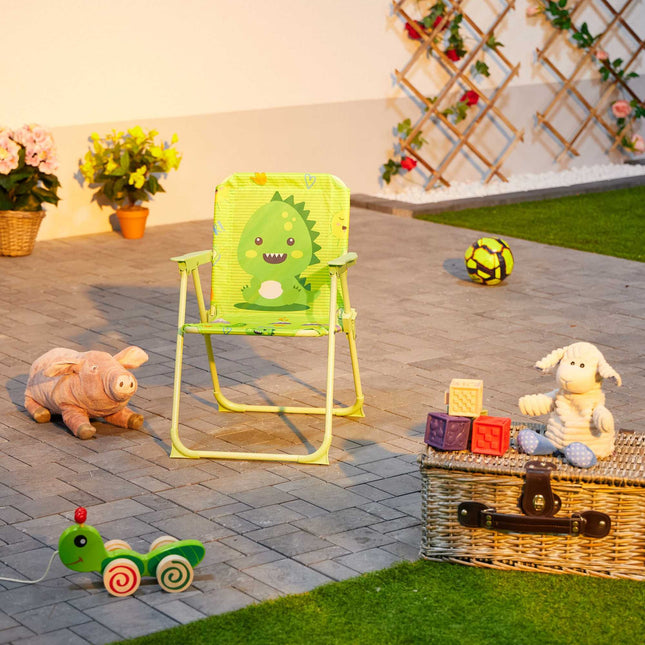 Children's Folding Camping Chair with Animal Motif
