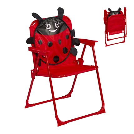 Children's Folding Camping Chair with Animal Motif
