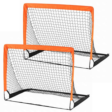 Children's Football Goals Set, 182x120 cm, Green, Foldable