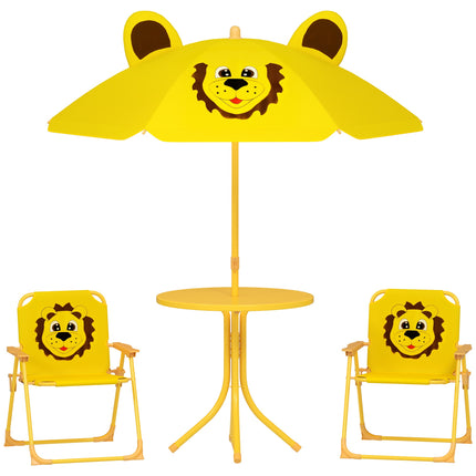 Children's Garden Furniture Set, Lion Design, Yellow