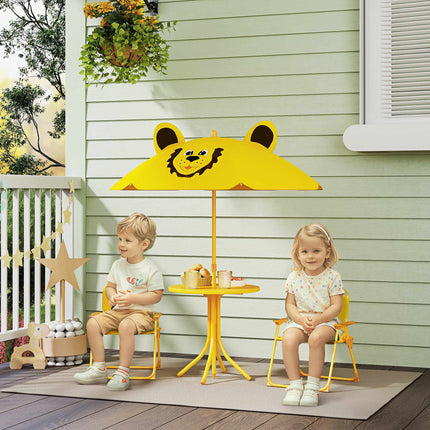 Children's Garden Furniture Set, Lion Design, Yellow