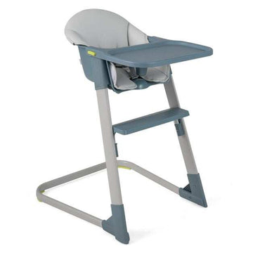 Children's High Chair, Adjustable Tray & Footrest, Grey