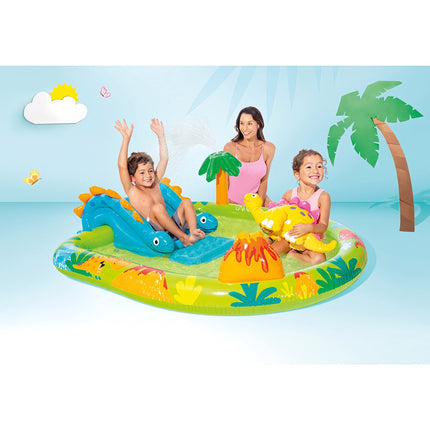 Children's Inflatable Water Playground with Slide and Sprinkler