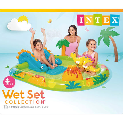 Children's Inflatable Water Playground with Slide and Sprinkler