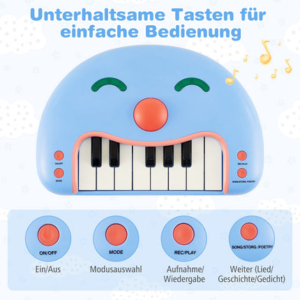 Children's Keyboard Piano with Lights and Music, 13 Keys