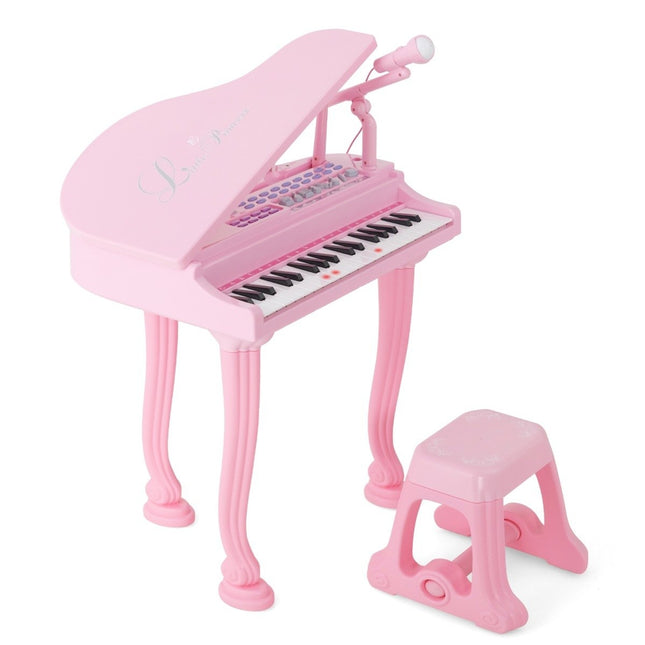 Children's Keyboard with 37 Keys & Stool Electronic Piano Keyboard 47 x 37 x 70 cm Pink