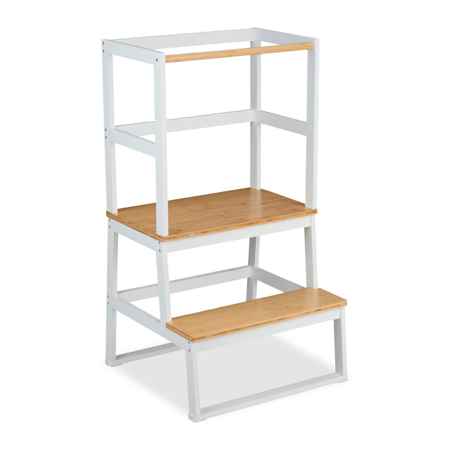 Children's Learning Tower, Bamboo, Age 1+, Safety Rail