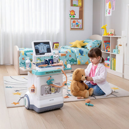 Children's Medical Kit with Trolley, ECG, 26 Pieces