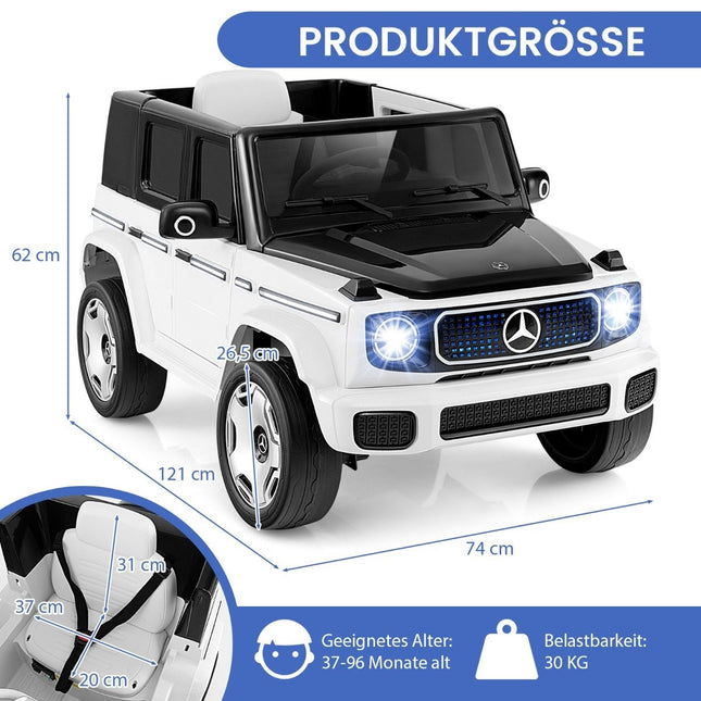 Children's Mercedes-Benz electric car with 2.4G remote control &amp; Headlight 12V electric vehicle white