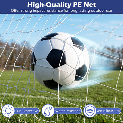 Children's Metal Football Goal 367x181 cm with PE Net