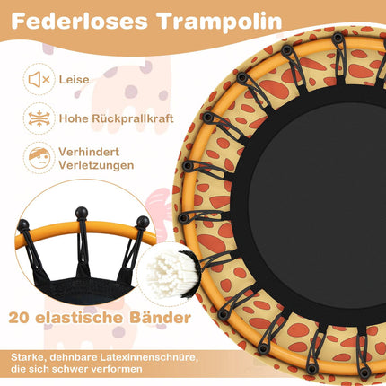Children's Mini Trampoline with Handle, Giraffe Design, 71cm