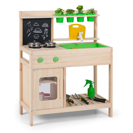 Children's Mud Kitchen with Chalkboard & Faucet