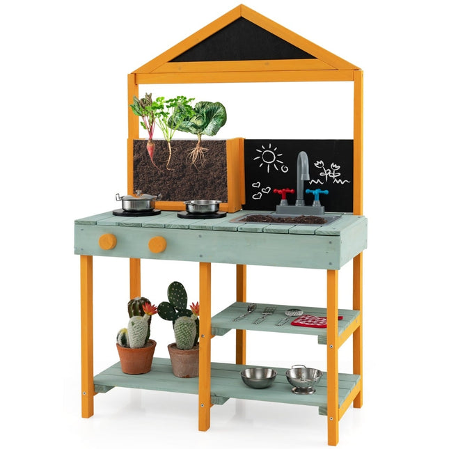 Children's Mud Kitchen with Planter and Sink
