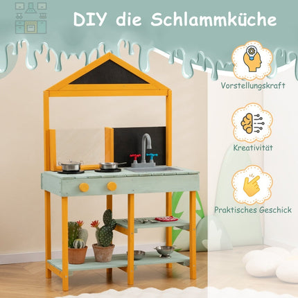 Children's Mud Kitchen with Planter and Sink