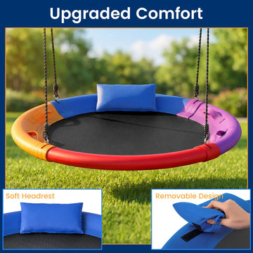 Children's Outdoor Nest Swing, 120 cm, Adjustable Rope