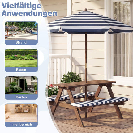 Children's Outdoor Table Set with Adjustable Umbrella