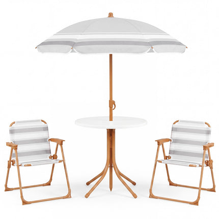 Children's Picnic Table Set with Adjustable Parasol