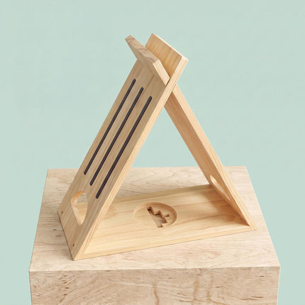 Children's Pine Toniebox Shelf with Magnetic Strips