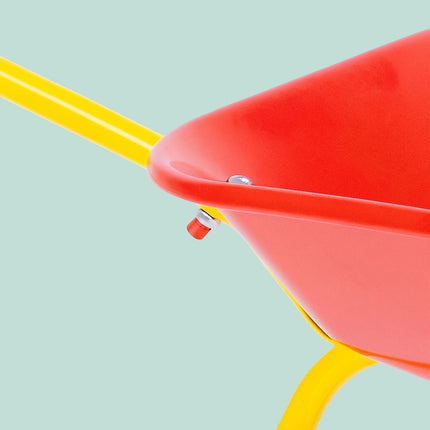 Children's Pink Metal Wheelbarrow – Toy Gardening Tool