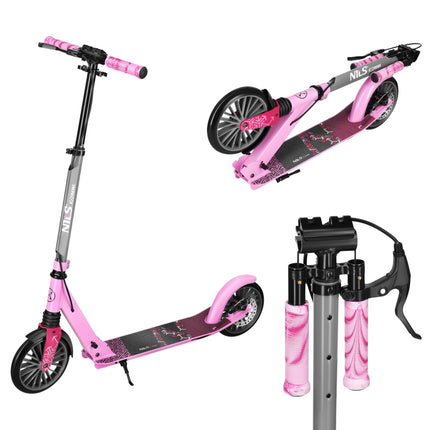 Children's Pink Scooter, 200mm Wheels, Foldable