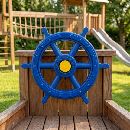 Children's Play Steering Wheel with Sound – Blue