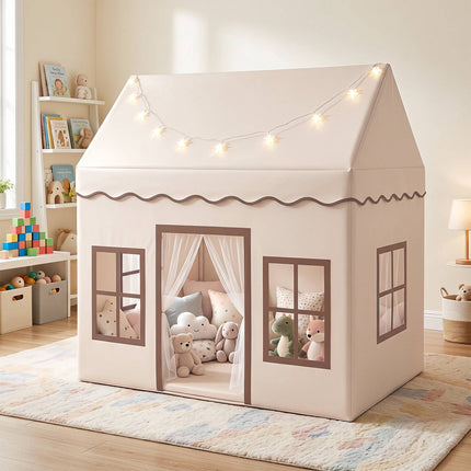 Children's Play Tent with Backyard & Star Lights