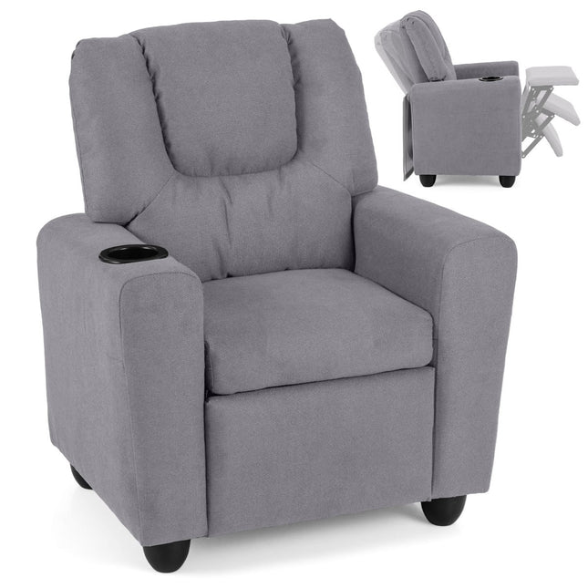 Children's Recliner Chair with Adjustable Back & Footrest