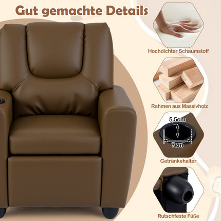 Children's Recliner Chair with Adjustable Back & Footrest