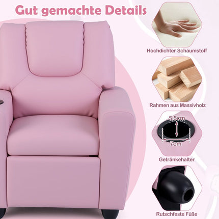 Children's Recliner Chair with Adjustable Backrest & Footrest