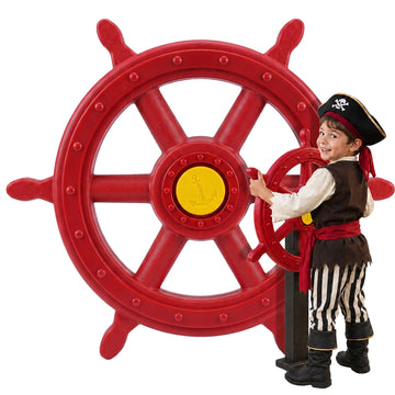 Children's Red Steering Wheel for Play Tower, 54 cm
