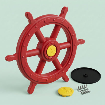 Children's Red Steering Wheel for Play Tower, 54 cm