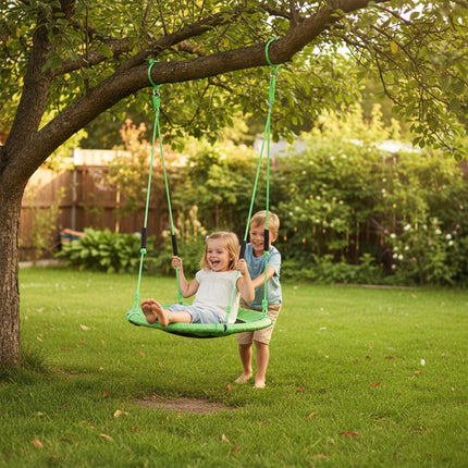Children's Round Nest Swing with Foam Handles