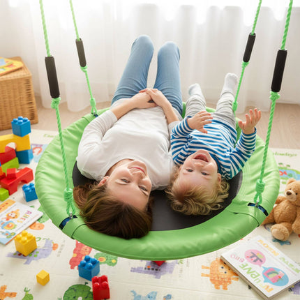 Children's Round Nest Swing with Foam Handles