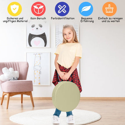 Children's Seat Cushions Set of 6 with Handle & Zipper