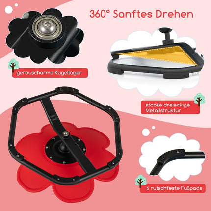 Children's Sensory Swivel Chair, 360 Rotation, Red