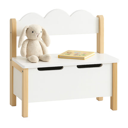 Children's Storage Bench with Toy Box, Hinged Lid