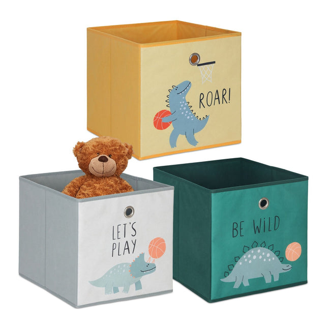 Opbergdozen voor kinderen, opvouwbaar, 3-pack