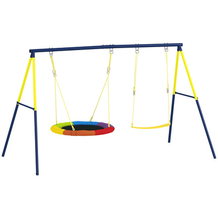 Children's Swing Set with Adjustable Ropes, 100cm Nest Swing