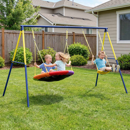 Children's Swing Set with Adjustable Ropes, 100cm Nest Swing