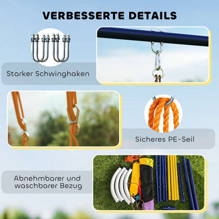 Children's Swing Set with Adjustable Ropes, 100cm Nest Swing