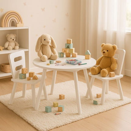 Children's Table and Chair Set with Storage