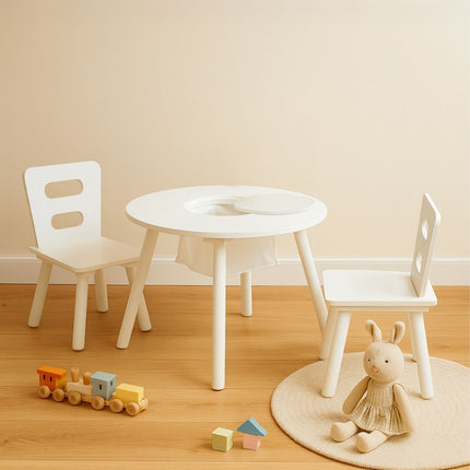 Children's Table and Chair Set with Storage