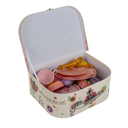 Children's Tea Set with Suitcase – 12-Piece Porcelain