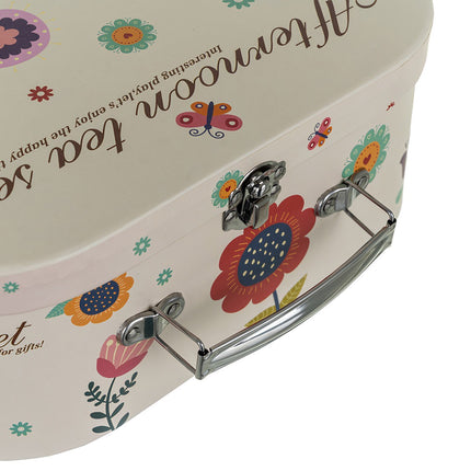 Children's Tea Set with Suitcase – 12-Piece Porcelain