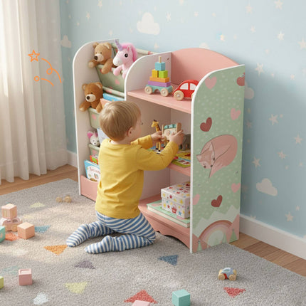 Children's Toy Storage Shelf with 7 Compartments