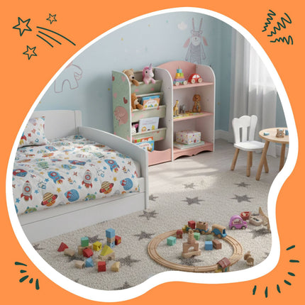 Children's Toy Storage Shelf with 7 Compartments